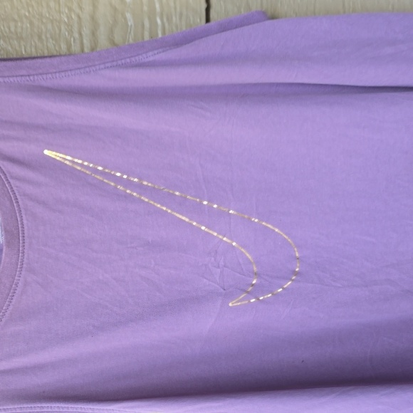 Nike Lavender Active Tank Top Gold Swoosh 2x Dri-Fit Femme - Picture 4 of 9